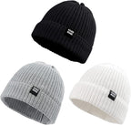 JANGANNSA Simple Knitted Baby Beanie Hip-Hop Boys Winter Hat Toddler Kids Bonnet by JANGANNSA