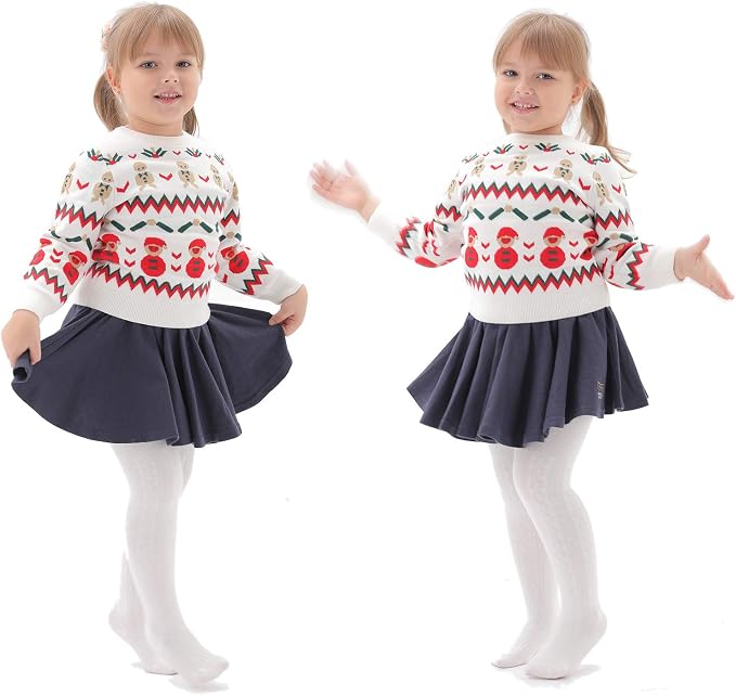 EPEIUS Baby Girl Tights Thick Cable Knit Leggings Stockings Cotton Pantyhose - Image 4