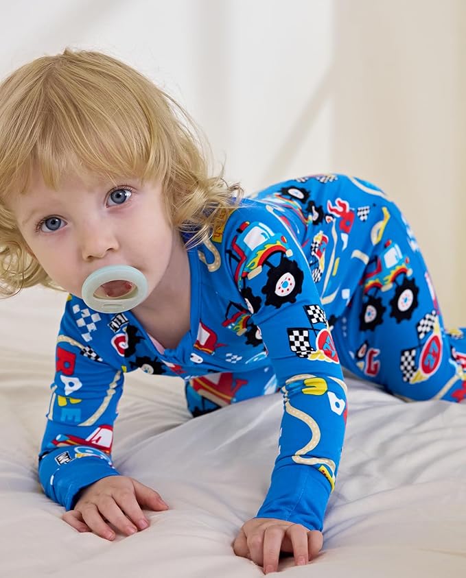 Bamboo Viscose Baby Convertible Footie Pajama, Zipper Pajamas - Image 6