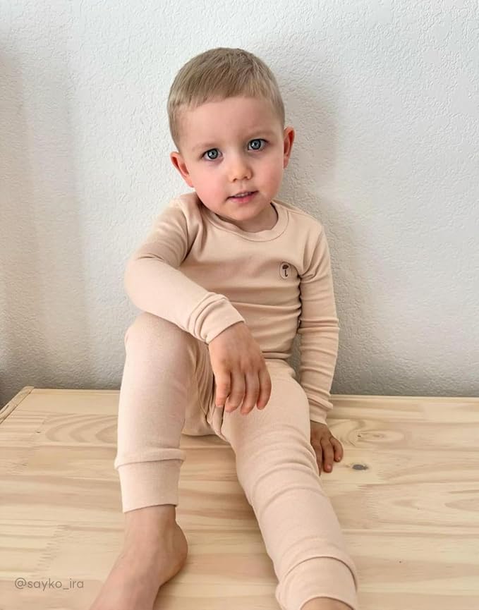 moimoln 6M-8Y Modal Cotton Solid Soft Breathable Baby Toddler Boys Girls Snug - Image 2
