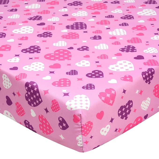 UOMNY Crib Sheet Heart Fitted Crib Sheets Baby Sheet by UOMNY