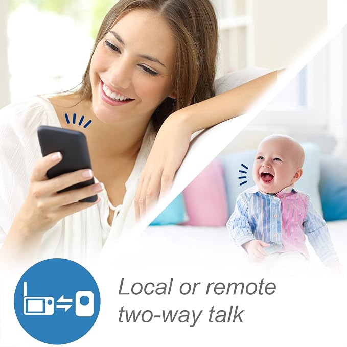 VTech RM7764-2HD Smart WiFi 2 Camera BabyMonitor, 360° Pan&Tilt, 10X Zoom - Image 9