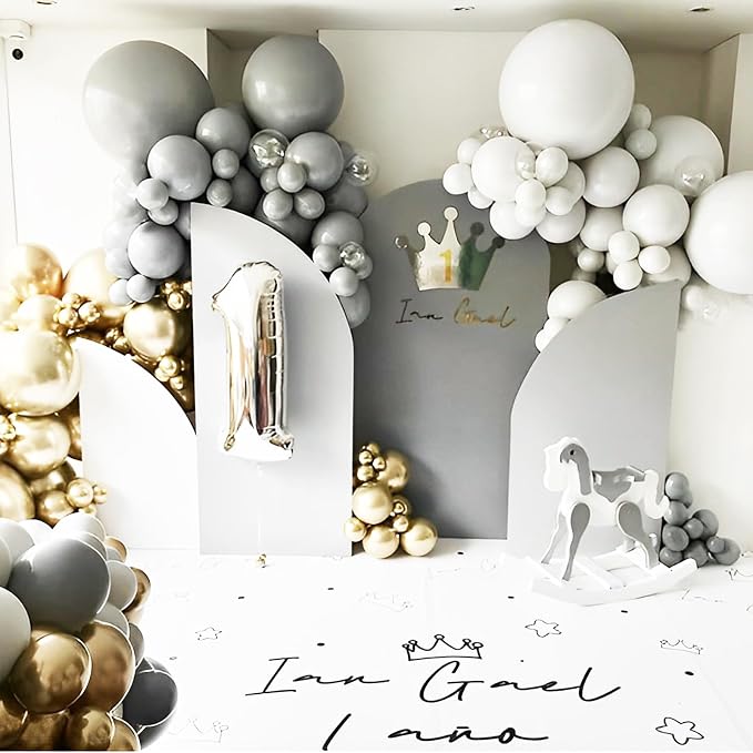 90pack Gray Balloons Different Size 18/12/10/5 Inch Pastel Grey Balloon Garland - Image 8