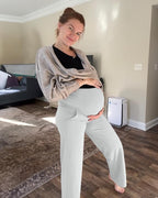 G4Free Maternity Pants Over The Belly Yoga Dress Work Pregnancy Pants Stretchy - Image 3