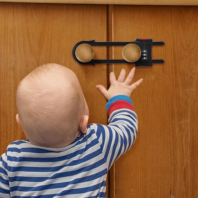 4 Packs U-Shaped Sliding Cabinet Locks, Baby Proofing Cabinets - Image 3