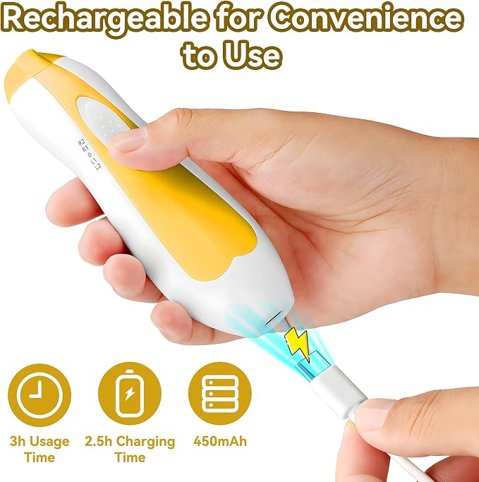 Baby Nail Trimmer Electric, 6 in 1 Rechargeable Baby Nail Clippers Manicure Set - Image 2
