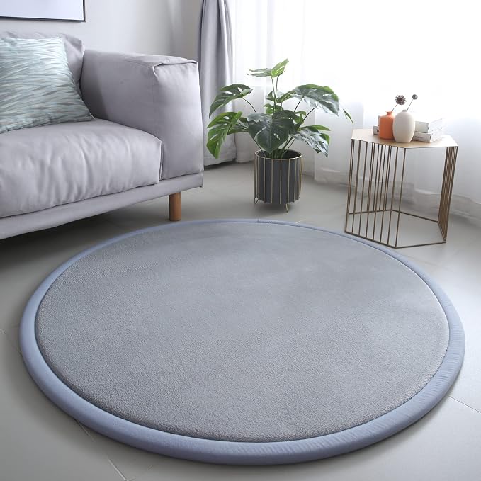 Loartee Thick Kids Round Rug by Loartee
