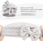BQUBO Newborn Baby Hats Mittens Set Hospital Hat Beanie Infant Bow Hats Baby - Image 7