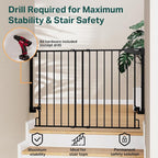 Cumbor 34" Extra Tall No Bottom Bar Baby Gate - Image 4