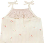 Modern Moments by Gerber baby-girls Self Eyelet Ruffle Long Leg Romper - Image 2