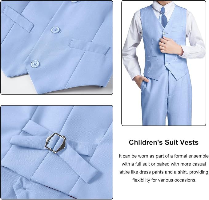 Boys Suit for Kids Teens Formal 5 Piece Tuxedo Suit Set - Image 5