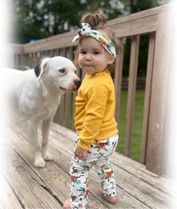 HINTINA Infant Baby Girl Knit Pullover Long Sleeve Sweater Outfits Fall Winter - Image 3