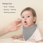 Muslin Baby Bibs 8 Pack, Baby Bandana Drool Bib - Image 2