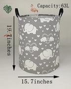 Round Laundry Hamper Storage Basket Laundry Organizer Hamper Storage Bins - Image 7