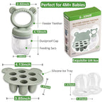 Silicone Baby Fruit Food Feeder & Mini Freezer Nibble Tray, Breastmilk Popsicle - Image 3