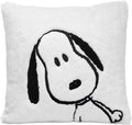 Lambs & Ivy Classic Snoopy White/Black Furry Decorative Nursery Throw Pillow by LambsIvy