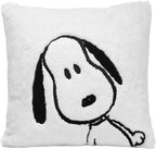 Lambs & Ivy Classic Snoopy White/Black Furry Decorative Nursery Throw Pillow by LambsIvy