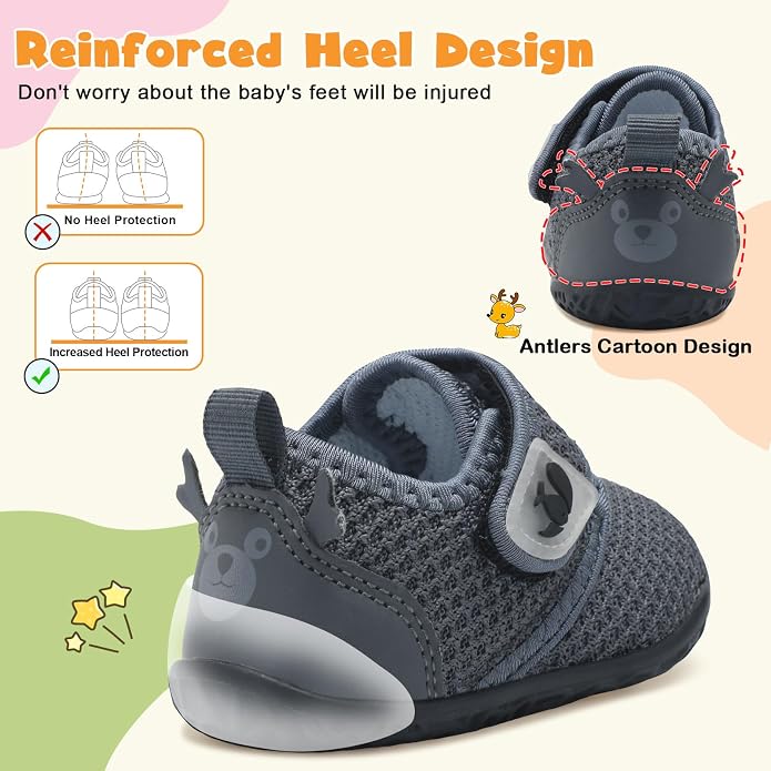 FEETCITY Baby Walking Shoes Barefoot Baby Shoes Infant Sneakers Newborn Crib - Image 3