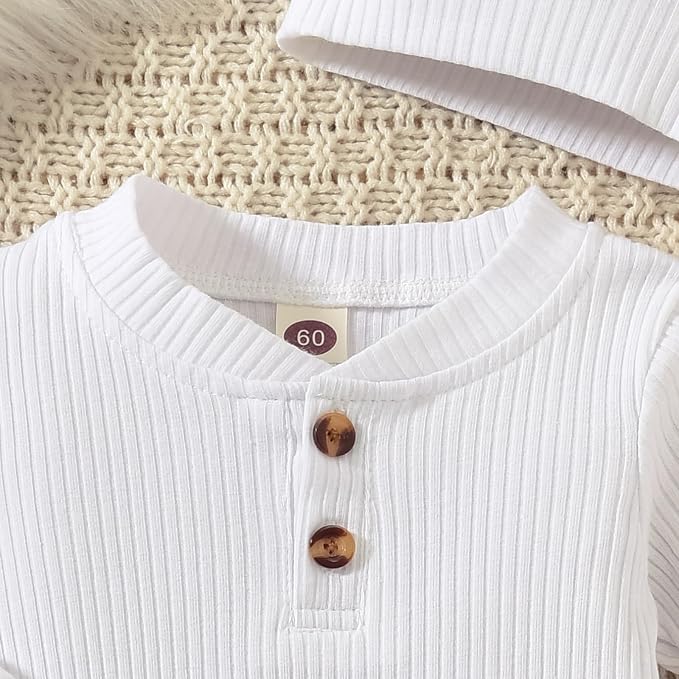 Aalizzwell Newborn Baby Ribbed Romper - Image 3