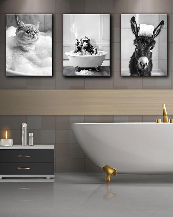 KensTro Funny Bathroom Wall Art Decor, Wall Decor - Image 5