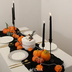 FEXIA Black Cheesecloth Table Runner Cheese Cloth Runner 35x120 Inches Gauze - Image 7