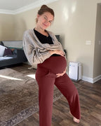 G4Free Maternity Pants Over The Belly Yoga Dress Work Pregnancy Pants Stretchy - Image 2