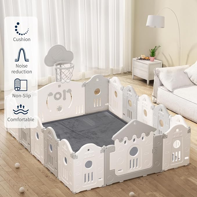 ACOMOPACK Baby Play Mat for Floor 1.3" Thick Memory Foam Play Mat 79"×118" - Image 4