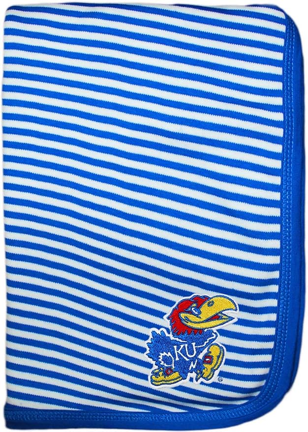Creative Knitwear Kansas Jayhawk Striped Baby and Toddler Blanket by CollegeBaby