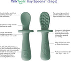 TalkTools ITSY Tiny Silicone Spoons – Twin Pack Soft Silicone Self-Feeding - Image 2