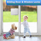 Sliding Door Lock, 2 Pack Child Safety Sliding Glass Door Lock - Image 2