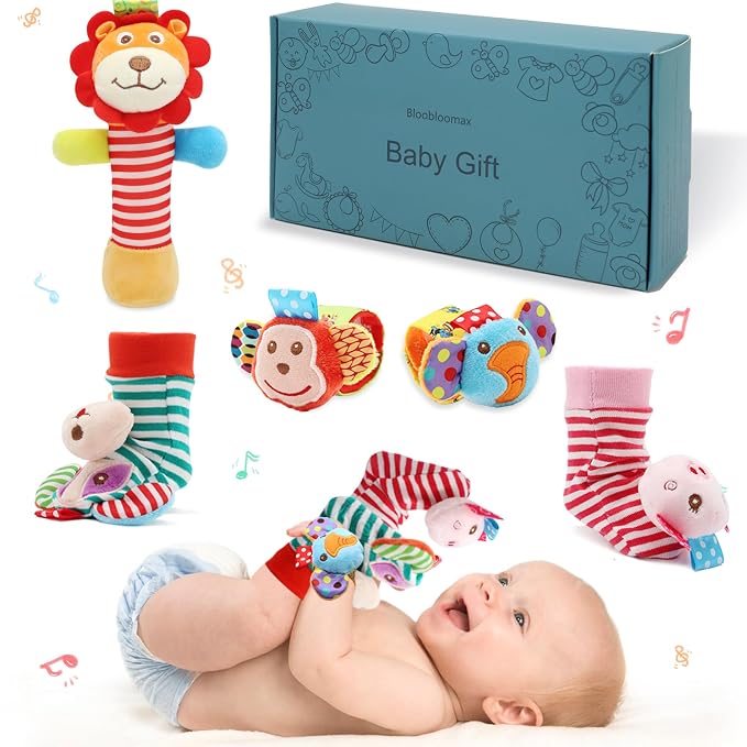 Wrist Rattles Foot Finder Rattle Toy by BLOOBLOOMAX