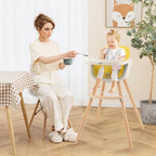 BABY JOY Convertible Baby High Chair, 3 in 1 Wooden Highchair/Booster/Chair - Image 9