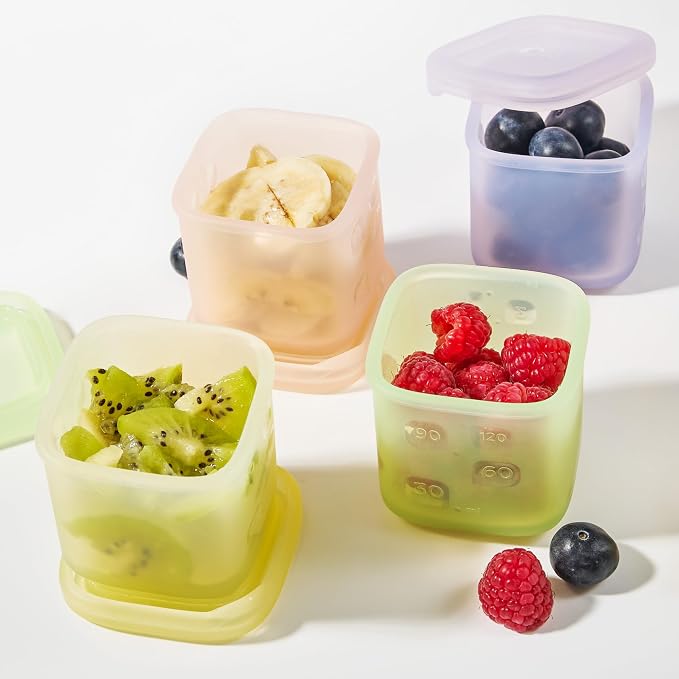 Olababy Clear Sense Silicone Storage Containers 4pk - Image 7