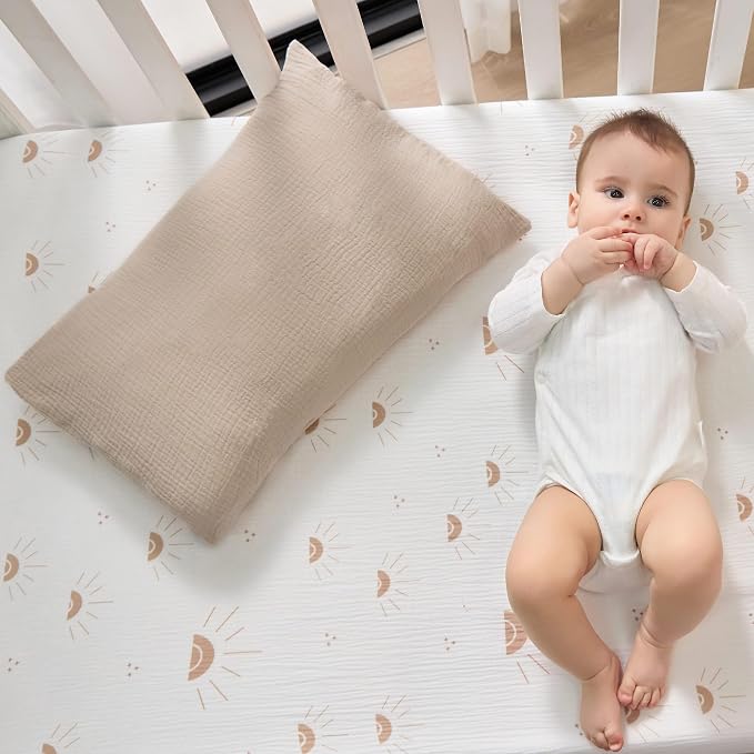 JELLYMONI 2 Pack Muslin Toddler Pillowcase - Image 4