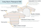 Loulou Lollipop Long Sleeve Mess Free Waterproof Bibs, - Image 3