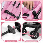 Lightweight Stroller, One-Hand Fold Compact Travel Stroller from Birth to 55 lbs - Image 4