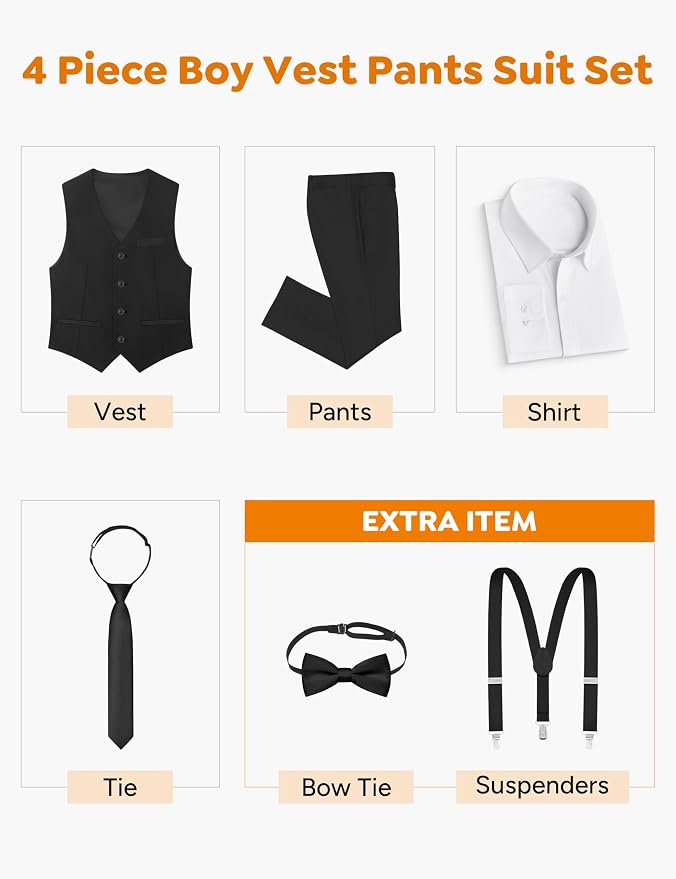 ELPA ELPA Boys' Formal Suit Set, - Image 2