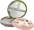3Pack Stainless Steel Kids Plates, 8.1" Divided Kids Plate - Image 6