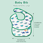Accmor Baby Bibs, Waterproof Baby Toddler Bibs, Apron Smock Bib - Image 8