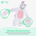 Cuddle Club Fleece Baby Bunting Bodysuit - Image 3