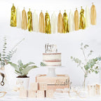 White Gold Champagne Party-Decorations Tassel-Garland -15pcs Christmas Wedding - Image 2