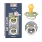 BIBS Pacifiers Colour Collection | Natural Rubber Baby Pacifier | Set of 2 by BIBS