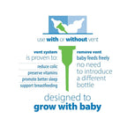 Dr. Brown's Natural Flow Anti-Colic Options+ Narrow Baby Bottles 4 oz/120 mL - Image 2