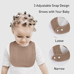Muslin Baby Drool Bibs for Unisex Boys Girls, 10 Pack Soft Cotton Baby Bib for - Image 6