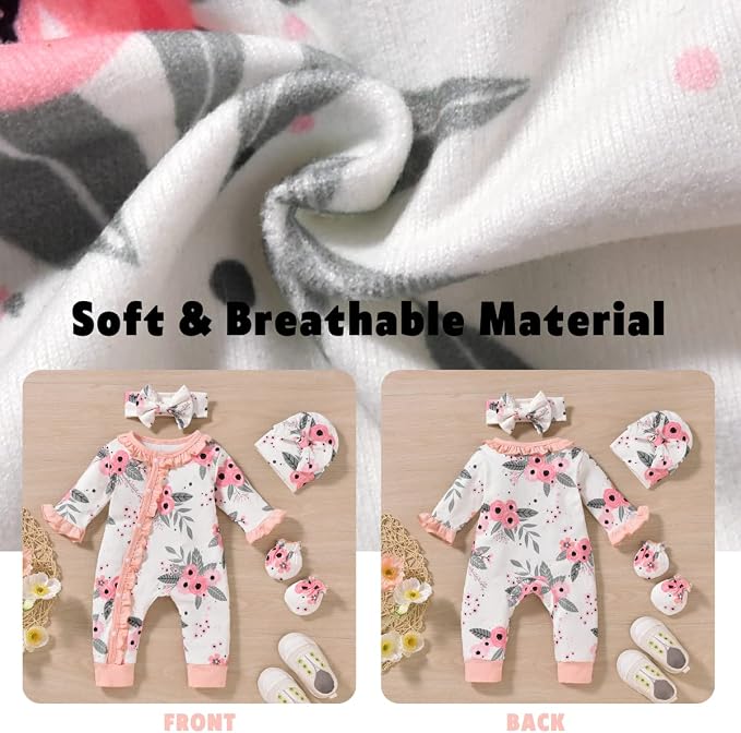 Aalizzwell Baby Girls Romper Outfit Fall Winter Clothes - Image 5