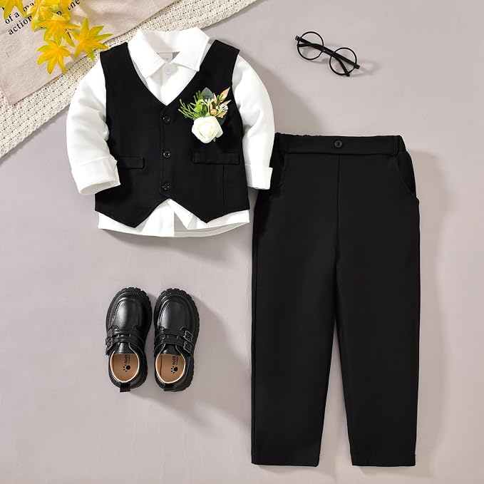 Toddler Boys Suit 3Pcs 1-5T - Image 4