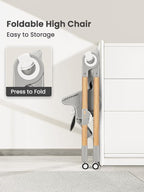 Foldable High Chair with Soft Cushion, High Chairs - Image 3