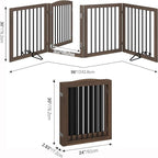 Vantas Folding Pet Gate 96" Wide, Freestanding Pet Gate, Puppy Safety Fence - Image 5