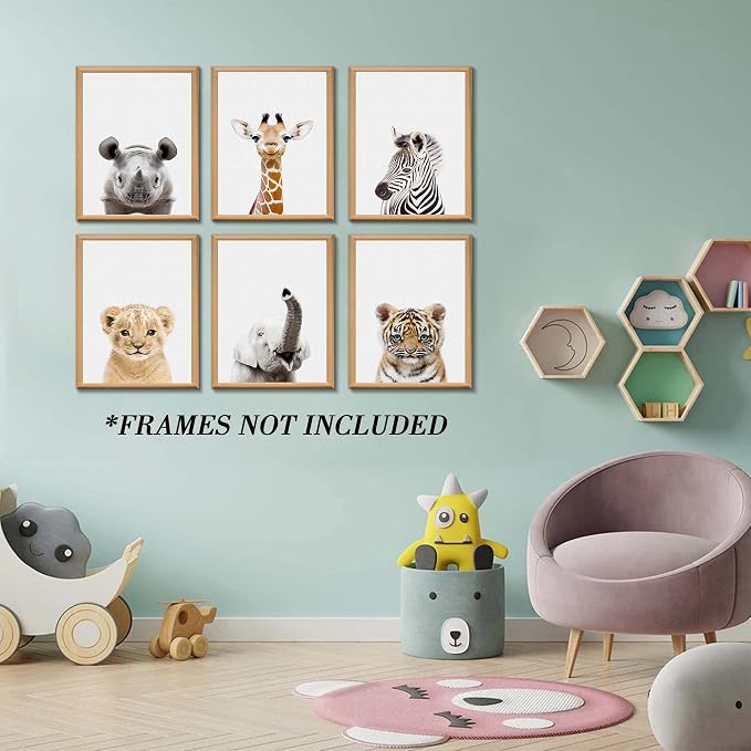 Safari Cute Animal Decor: Rhino, Zebra - Image 4