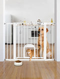 Babelio Baby Gate with Adjustable Cat Door, 29-43" Auto Close Durable Pet door by BABELIO